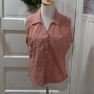 Womans Twenty X brand button down casual medium shirt plaid western cowboy 🤠